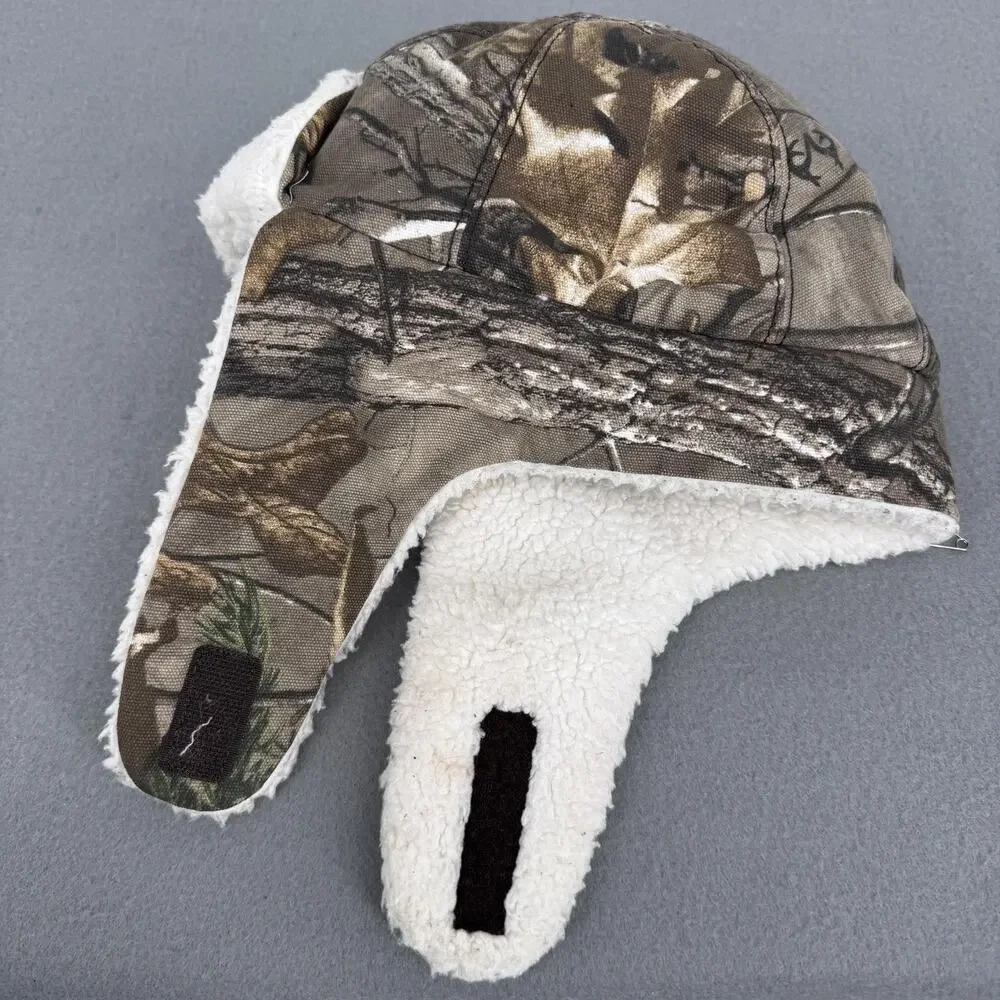 Carhartt Infant Toddler Trapper Hat Camo Sherpa Lined Ear‎ Flaps Winter Hunting